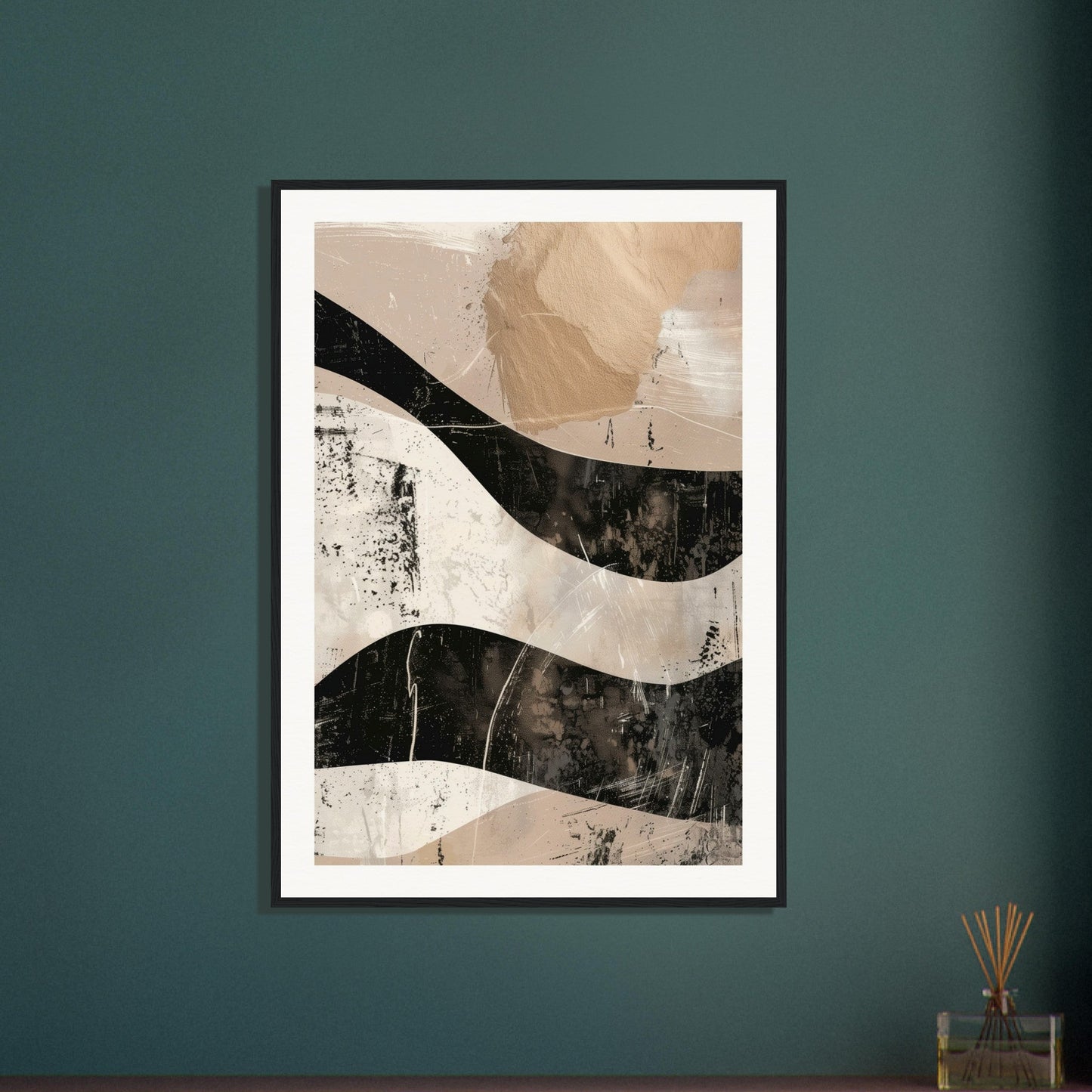 Affiche Abstrait Taupe Beige ( )