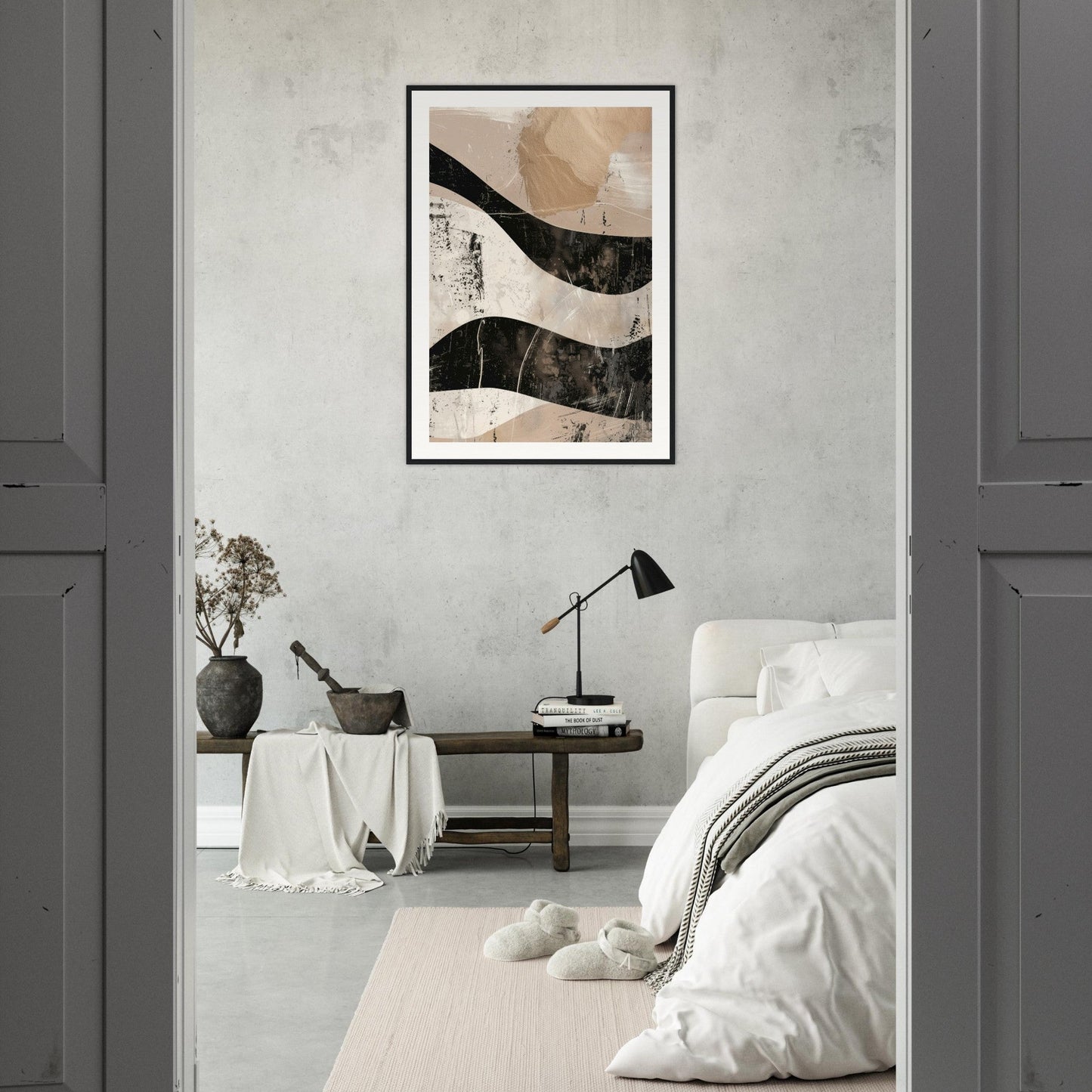 Affiche Abstrait Taupe Beige ( )