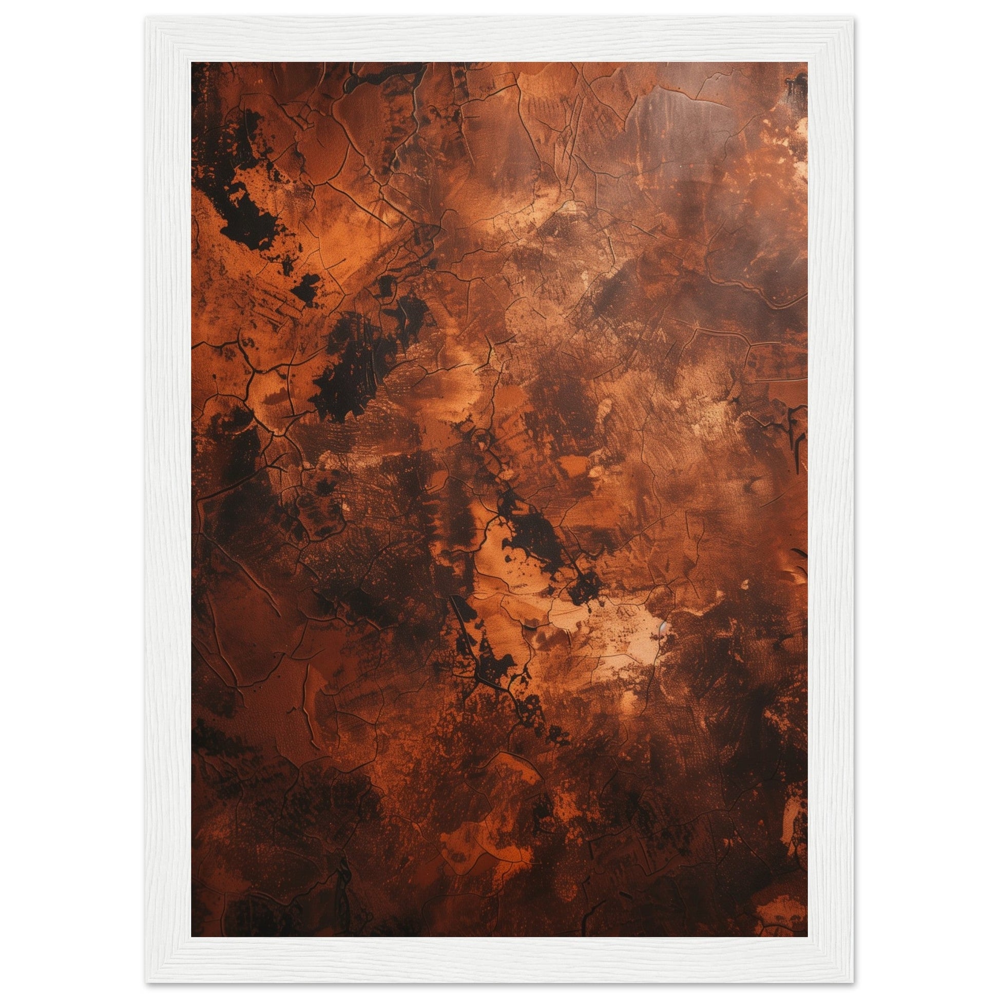 Affiche Abstrait Terracotta ( 21x29.7-cm-Bois-blanc)