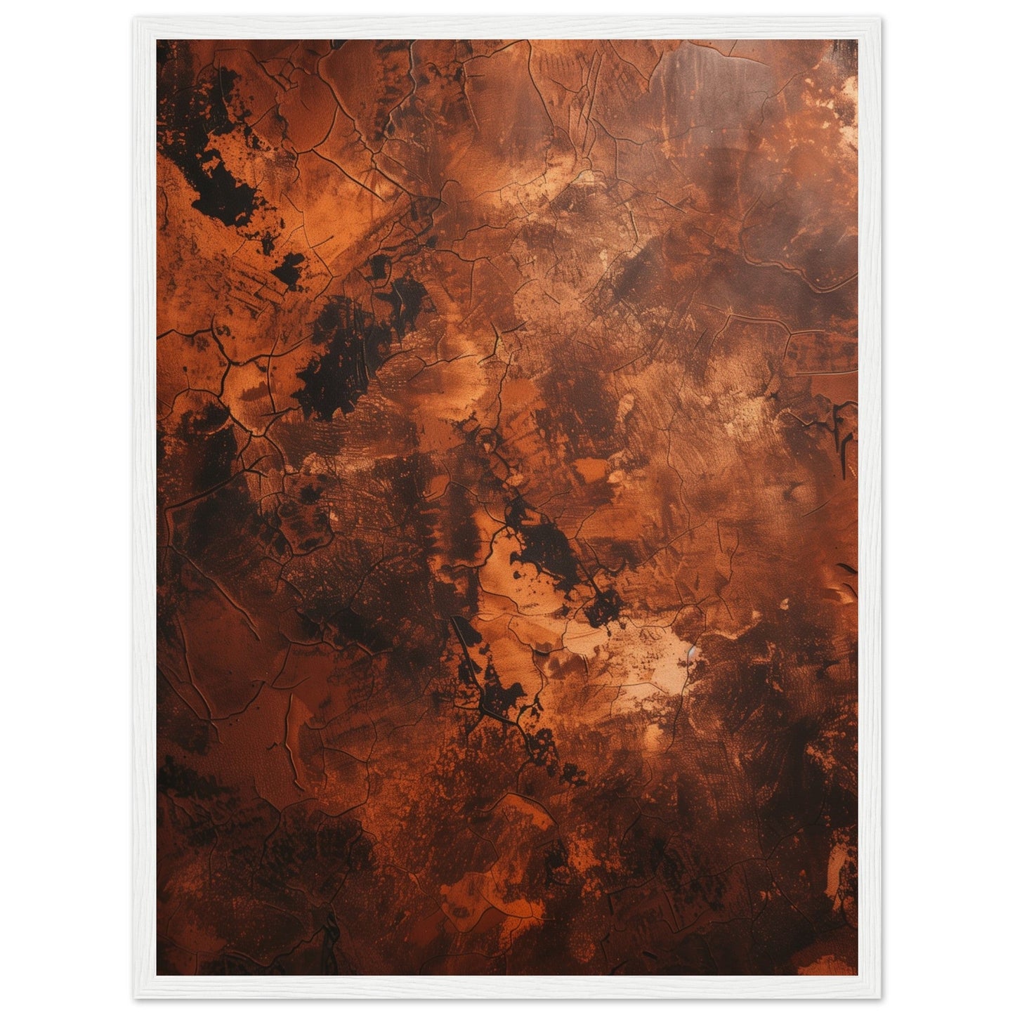 Affiche Abstrait Terracotta ( 45x60-cm-Bois-blanc)