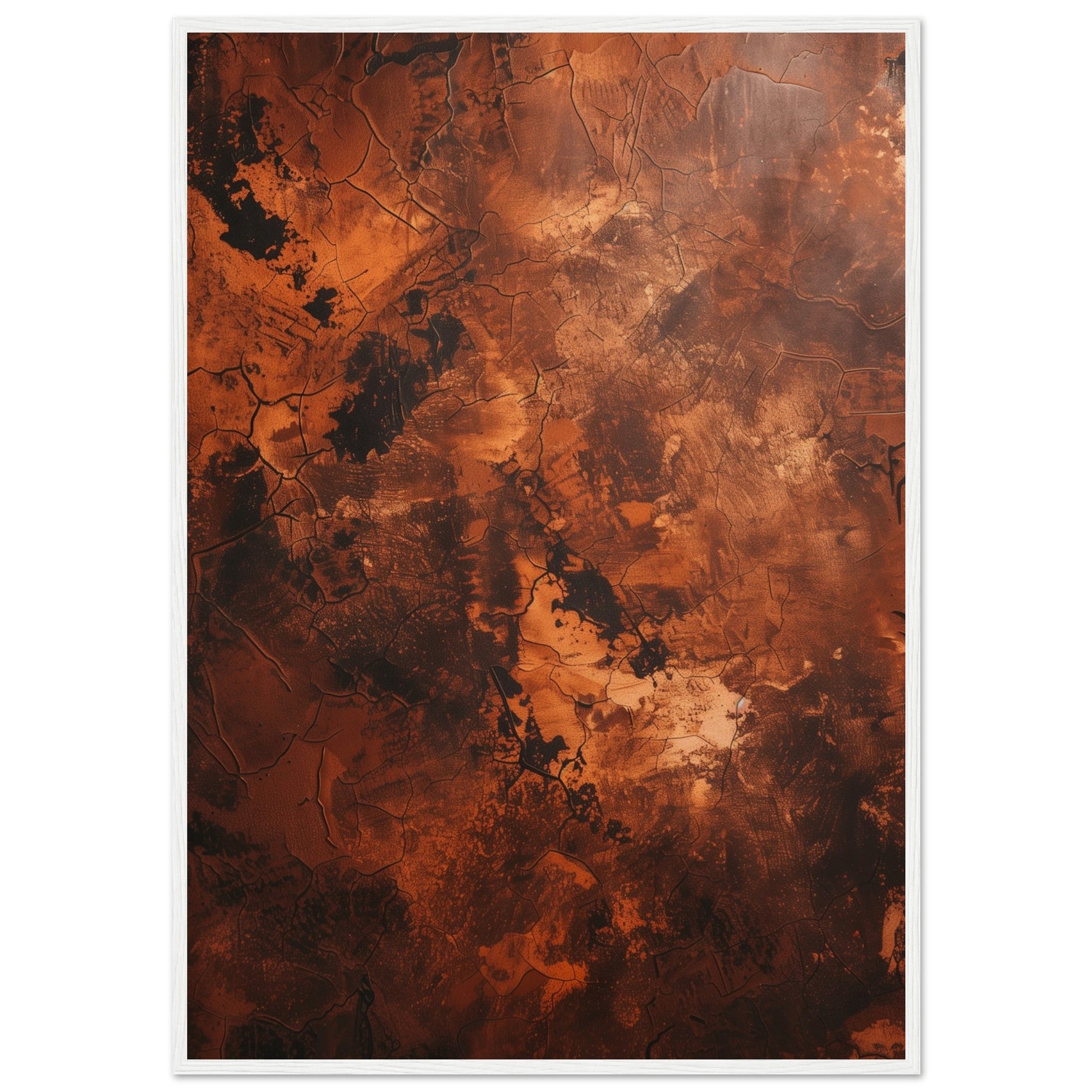 Affiche Abstrait Terracotta ( 70x100-cm-Bois-blanc)