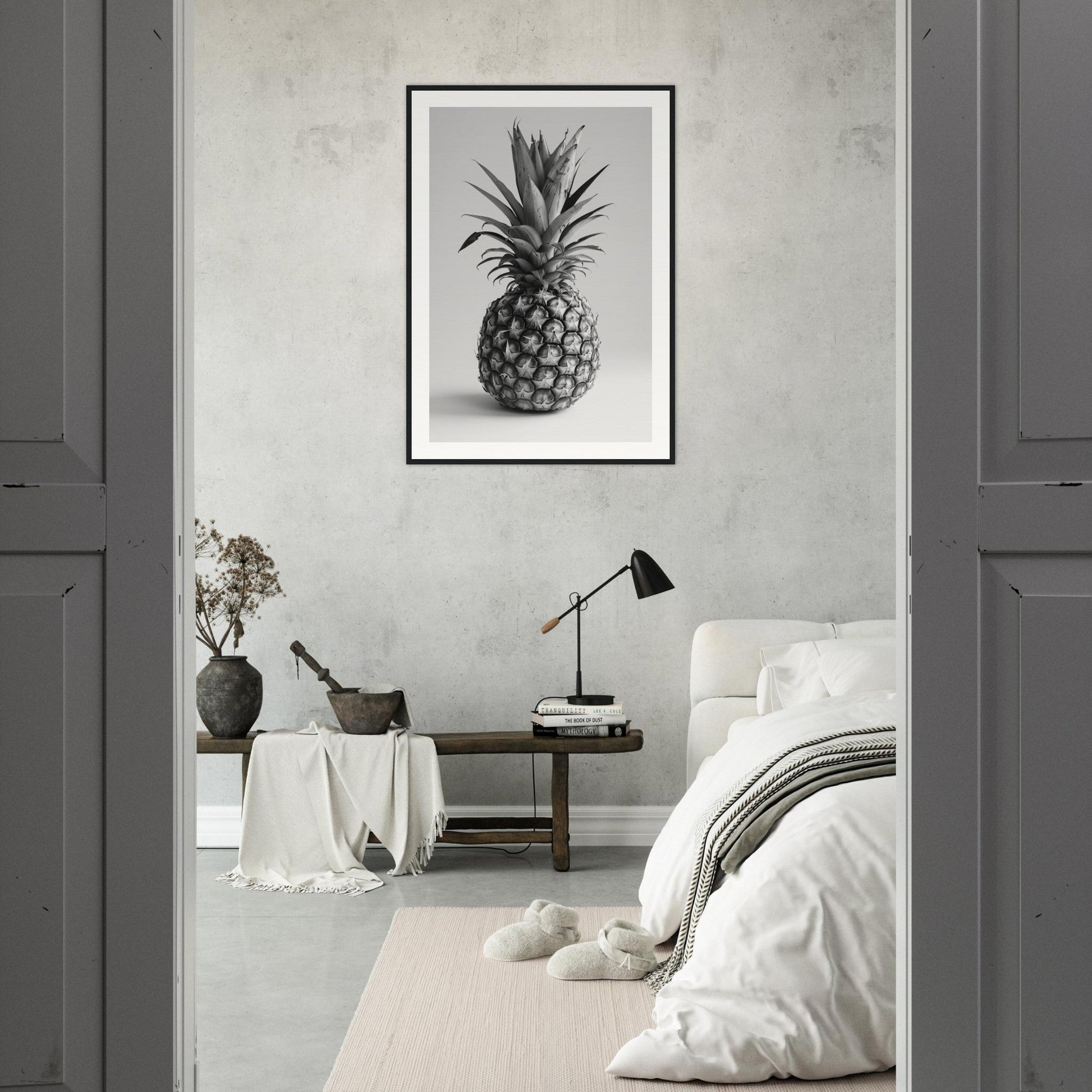 Affiche Ananas Noir et Blanc ( )