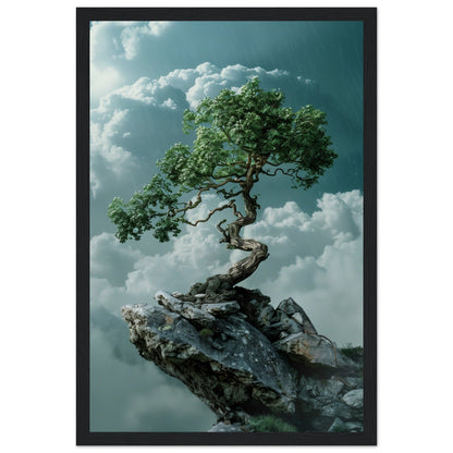 Affiche Arbre Zen ( 30x45-cm-Bois-noir)