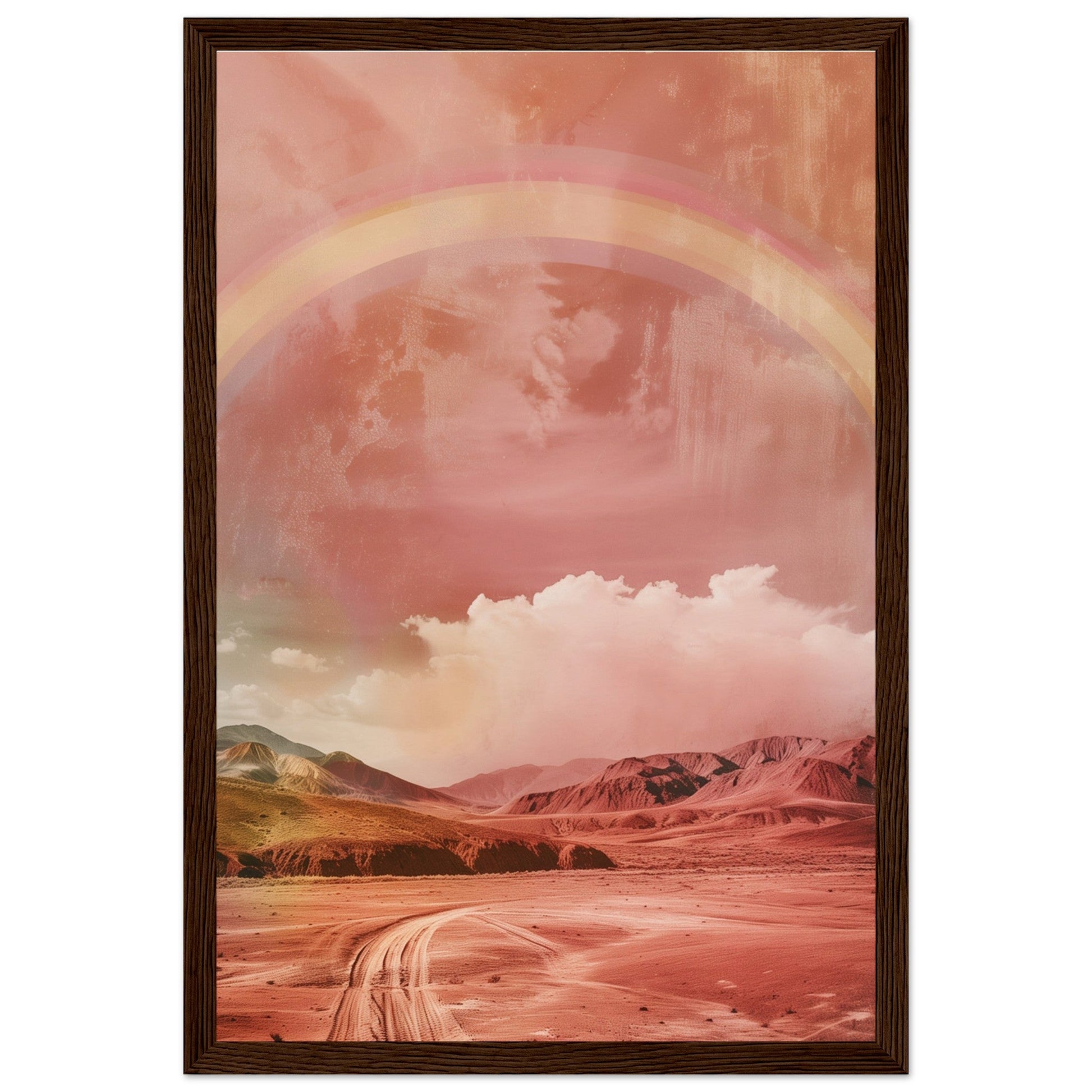 Affiche Arc En Ciel Terracotta ( 30x45-cm-Bois-foncé)