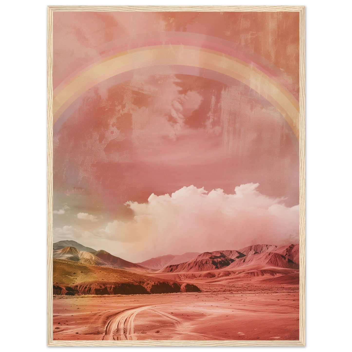 Affiche Arc En Ciel Terracotta ( 60x80-cm-Bois-clair)