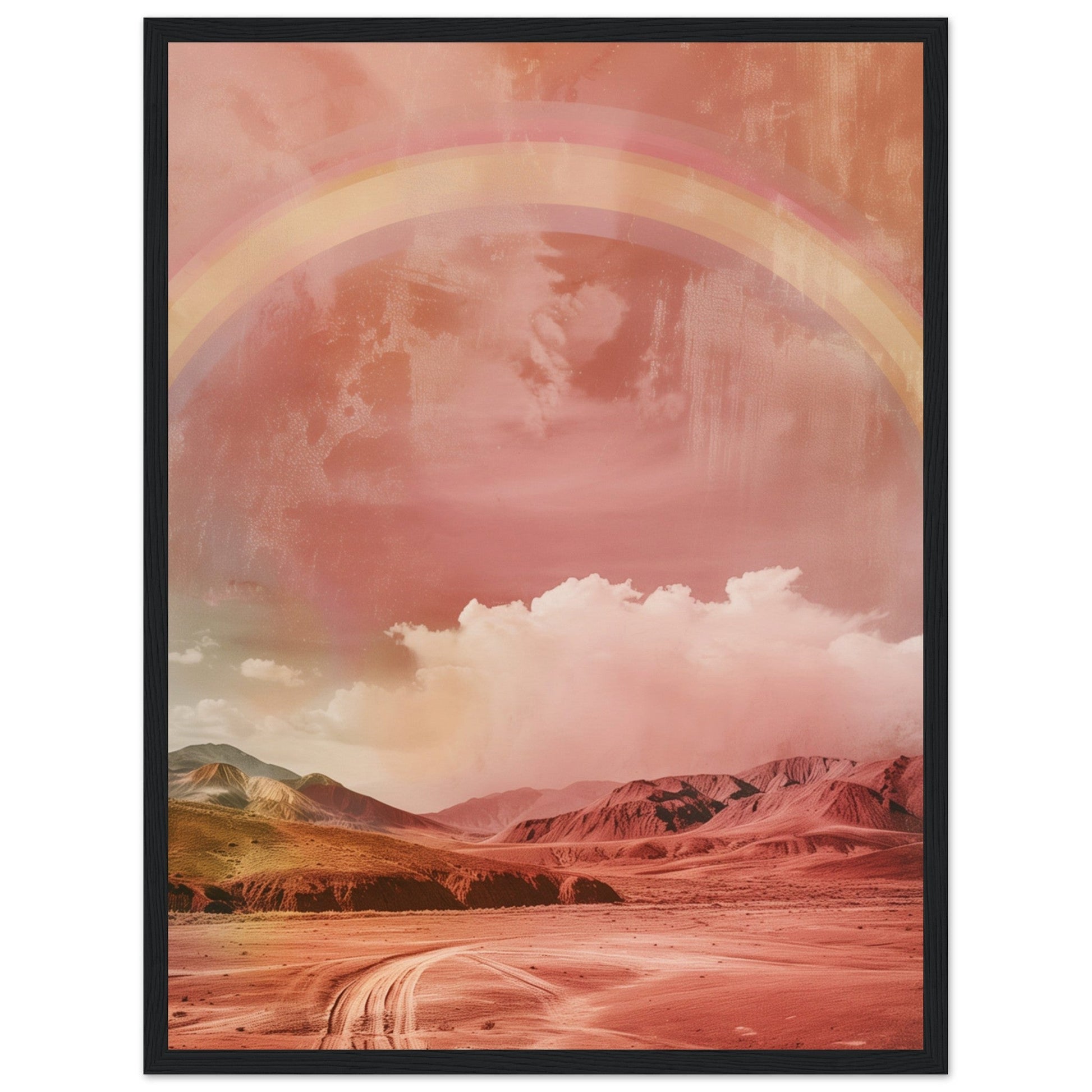 Affiche Arc En Ciel Terracotta ( 45x60-cm-Bois-noir)