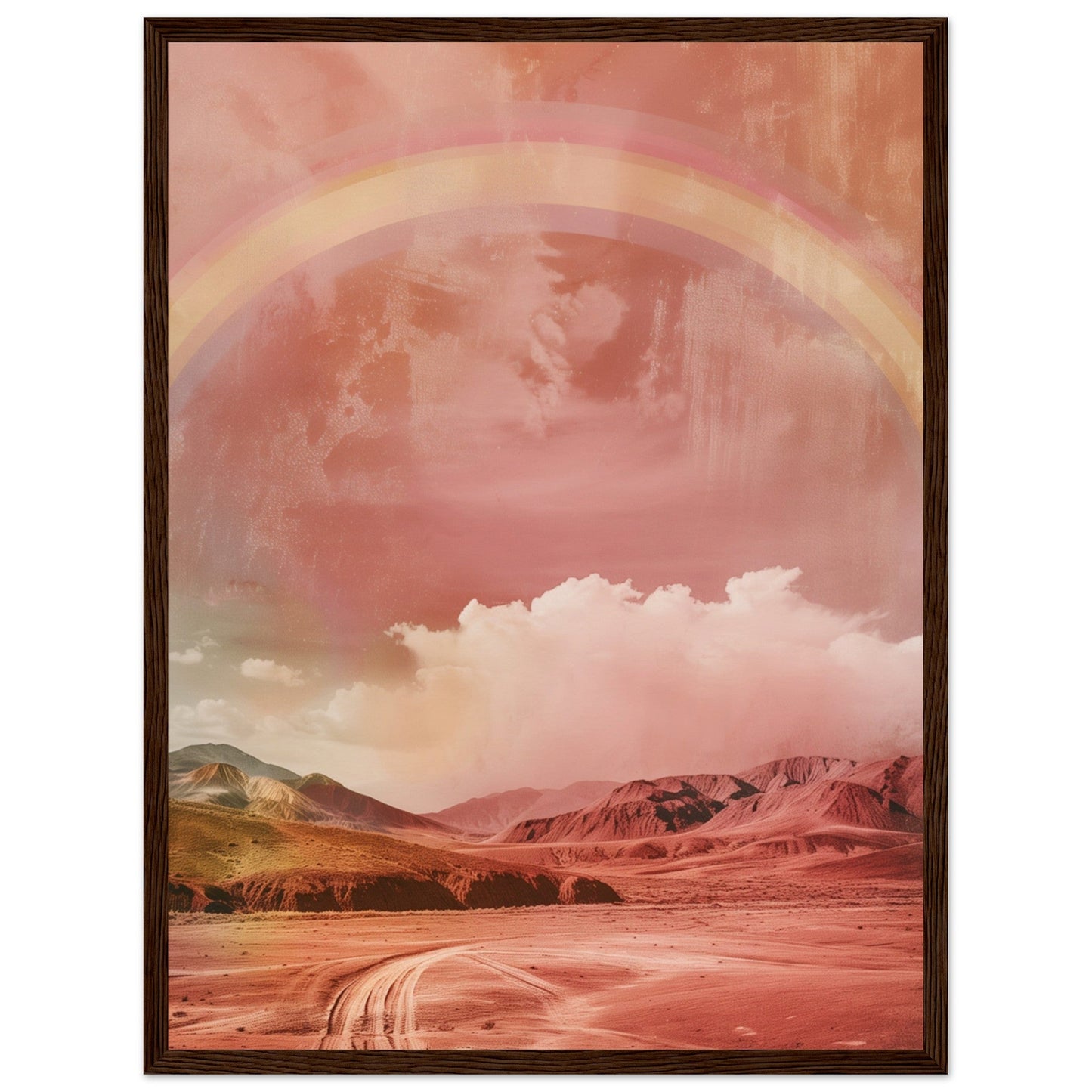 Affiche Arc En Ciel Terracotta ( 45x60-cm-Bois-foncé)