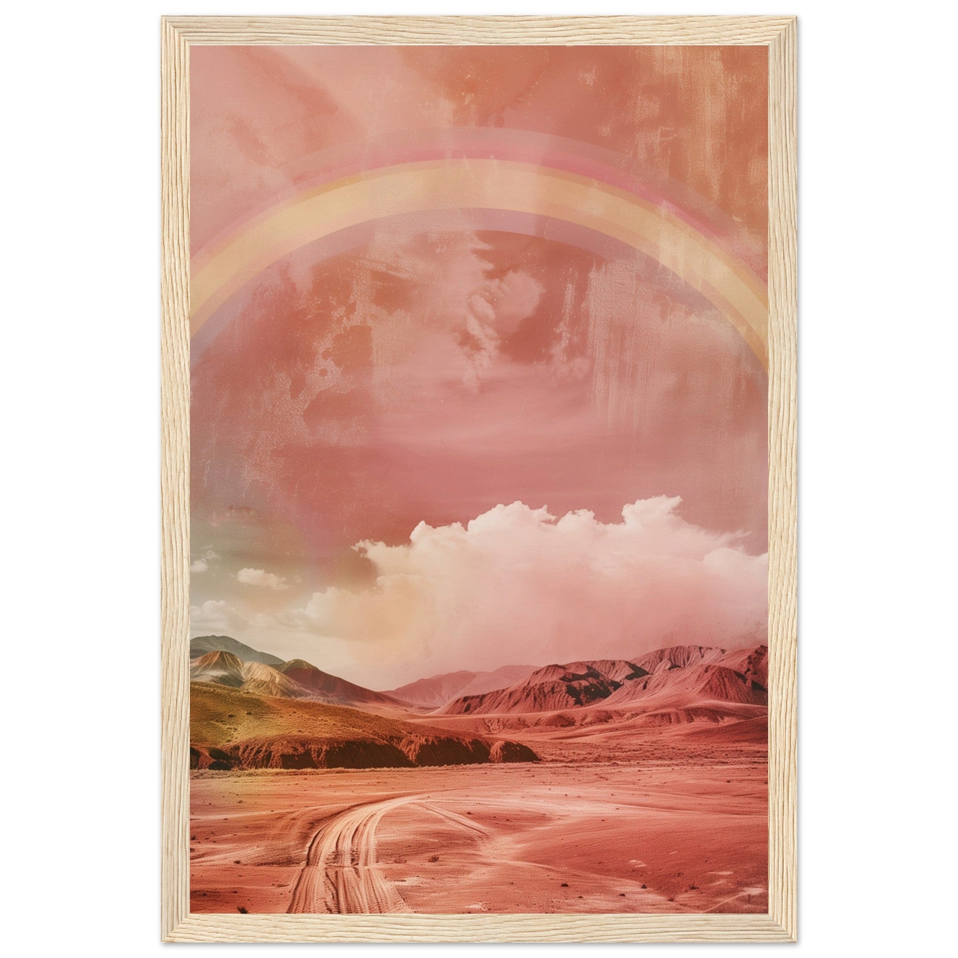 Affiche Arc En Ciel Terracotta ( 30x45-cm-Bois-clair)