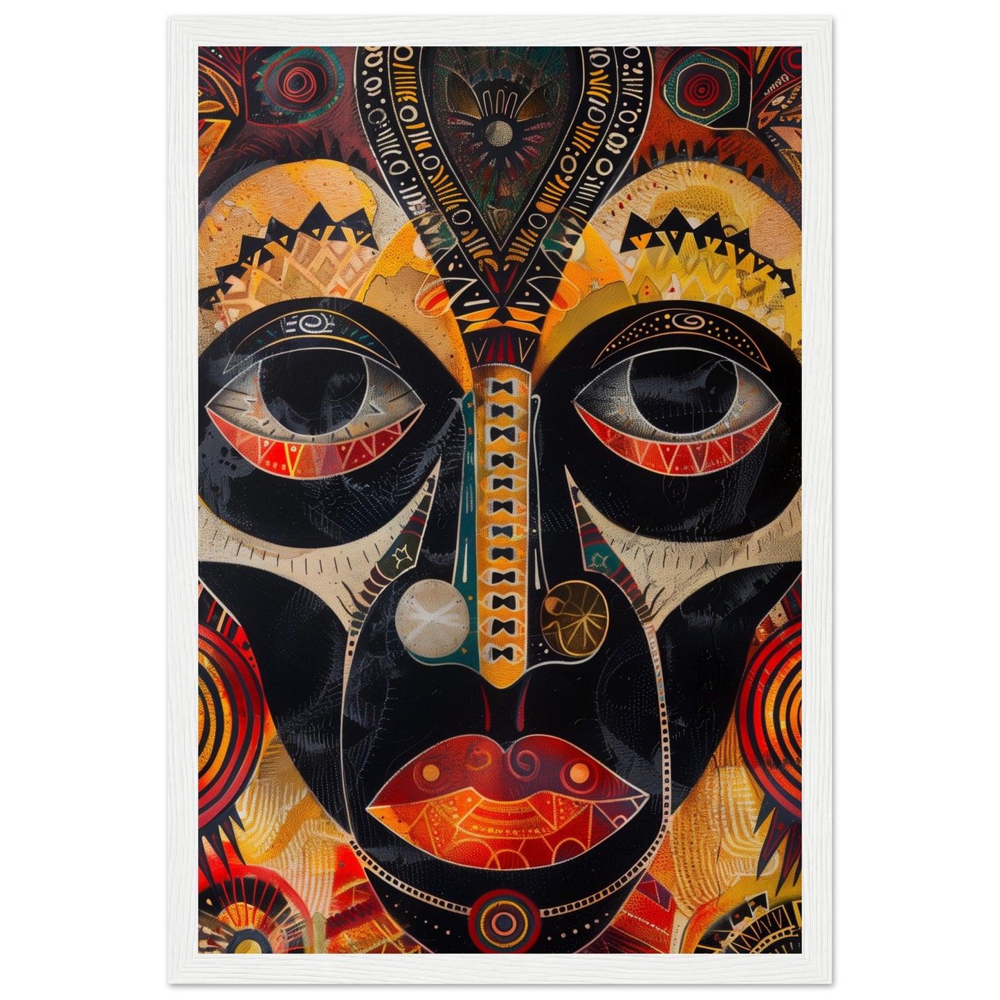 Affiche Art Aborigène ( 30x45-cm-Bois-blanc)