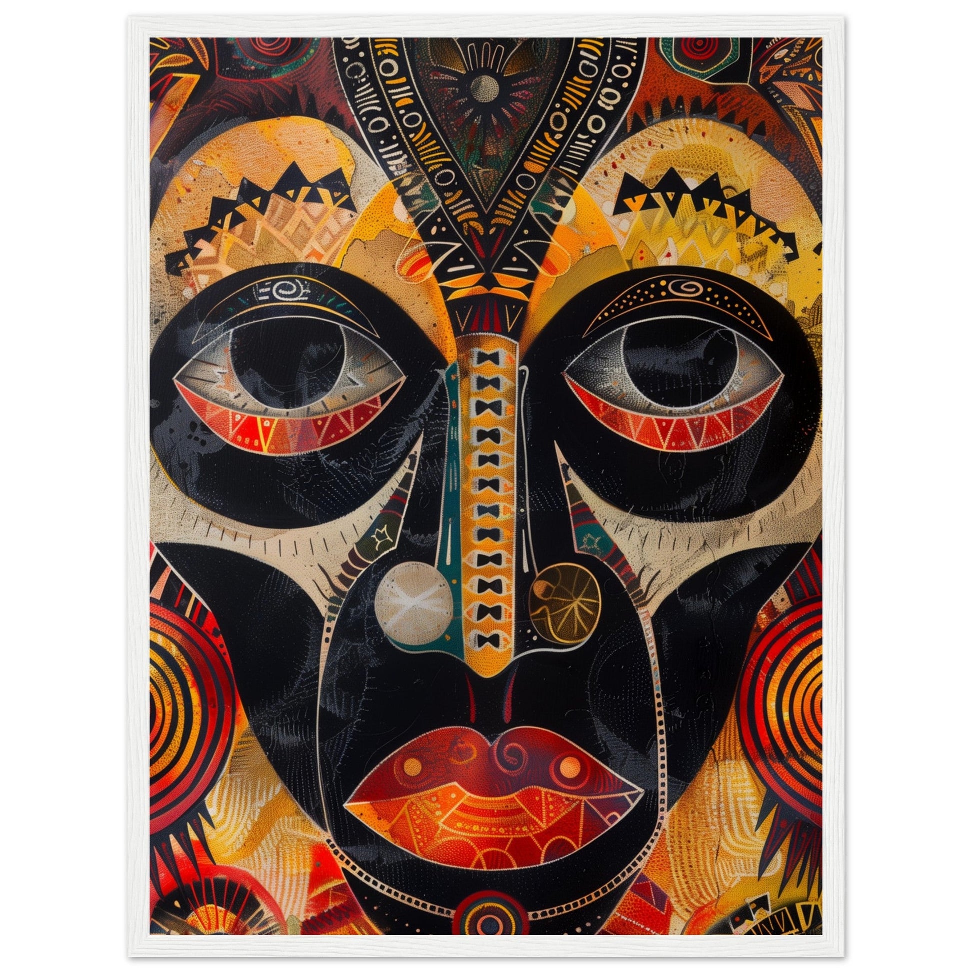 Affiche Art Aborigène ( 45x60-cm-Bois-blanc)