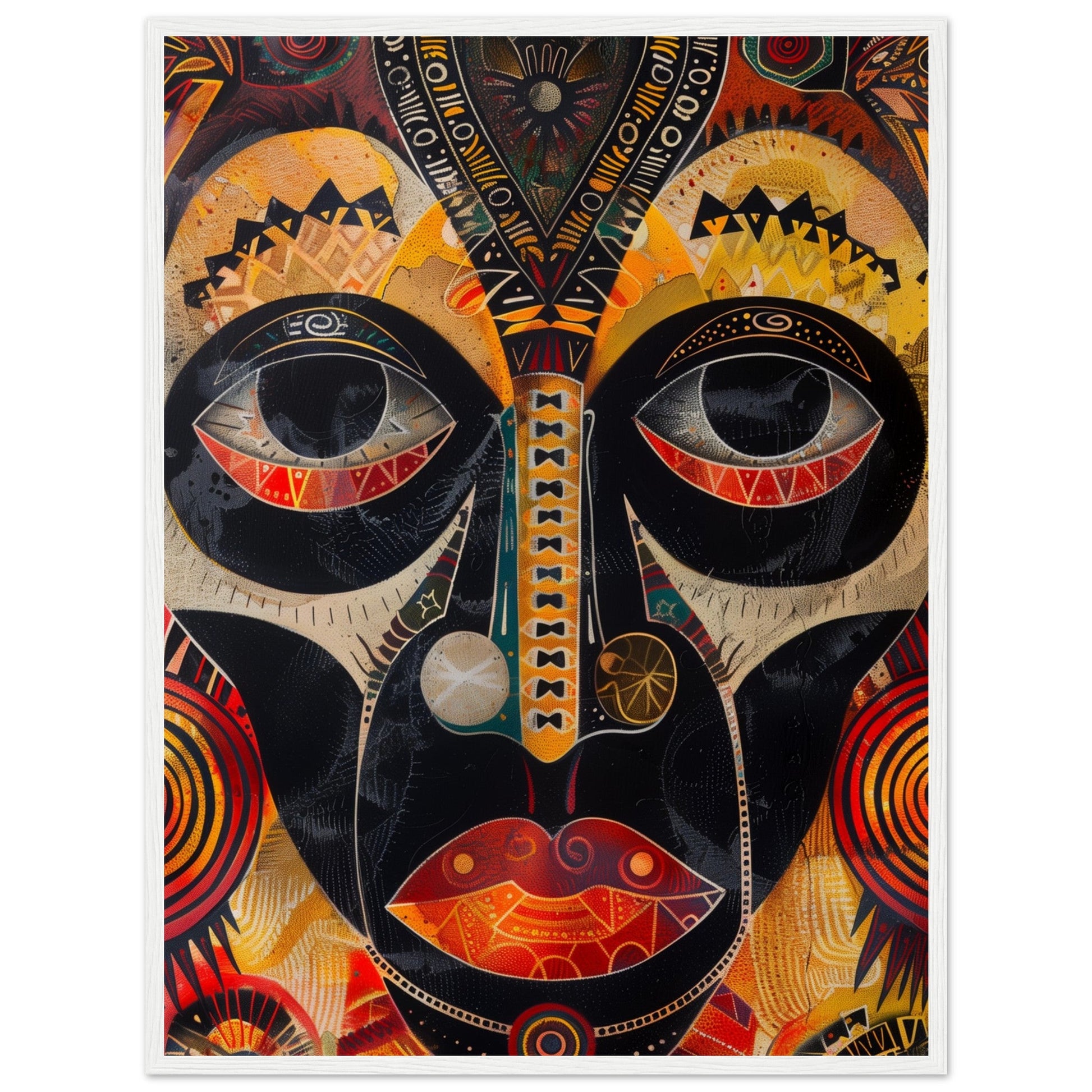 Affiche Art Aborigène ( 60x80-cm-Bois-blanc)