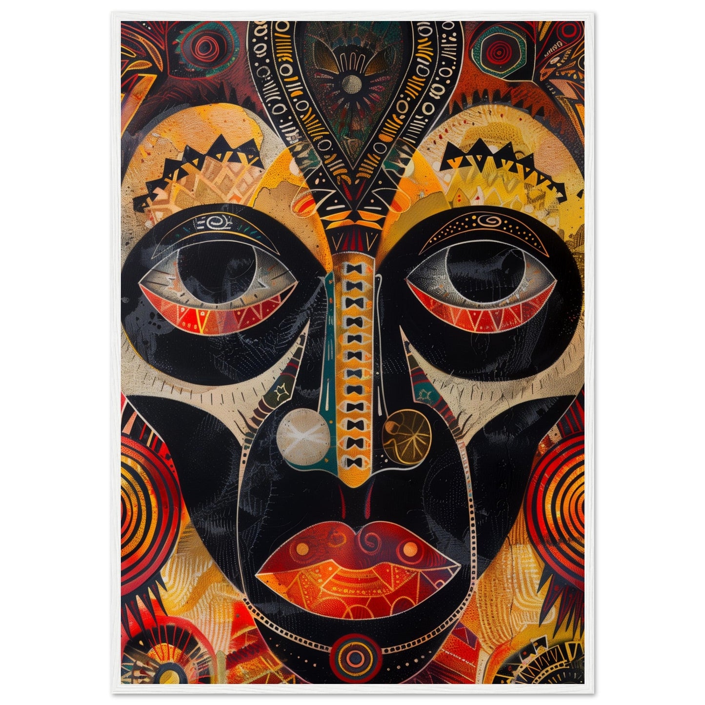 Affiche Art Aborigène ( 70x100-cm-Bois-blanc)