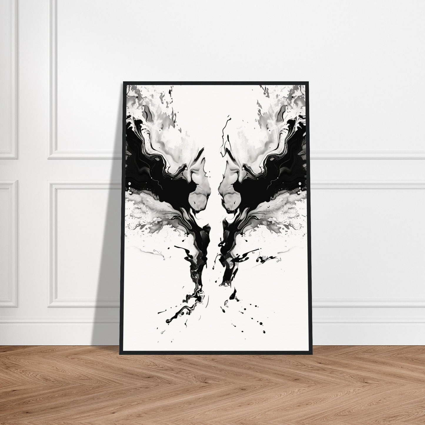 Affiche Art Abstrait Noir et Blanc ( )