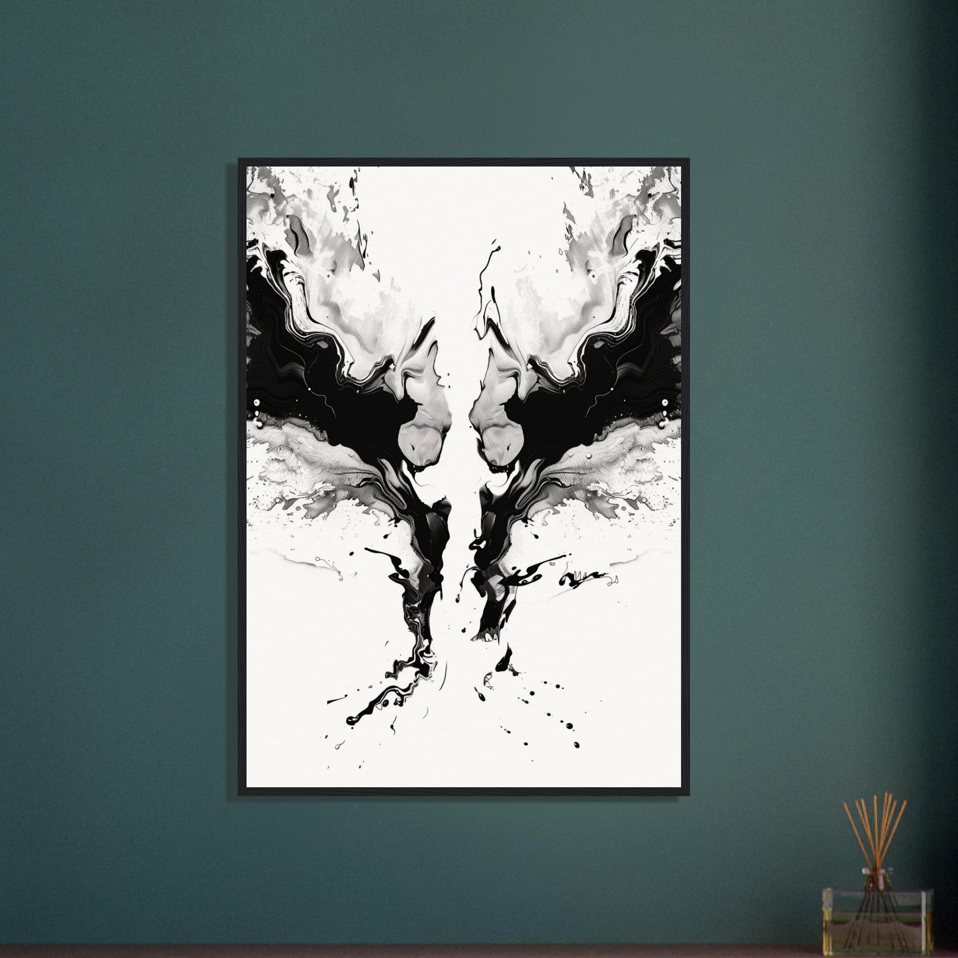 Affiche Art Abstrait Noir et Blanc ( )