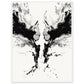 Affiche Art Abstrait Noir et Blanc ( 60x80-cm-Bois-blanc)