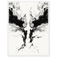 Affiche Art Abstrait Noir et Blanc ( 45x60-cm-Bois-blanc)