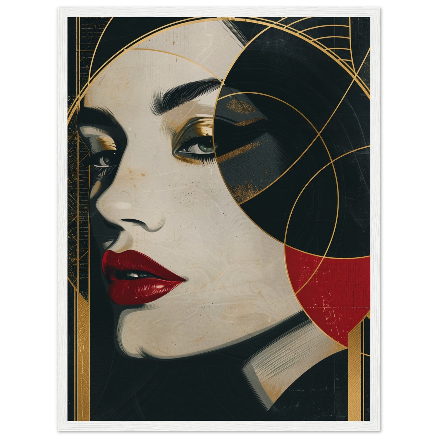 Affiche Art Déco Originale ( 45x60-cm-Bois-blanc)