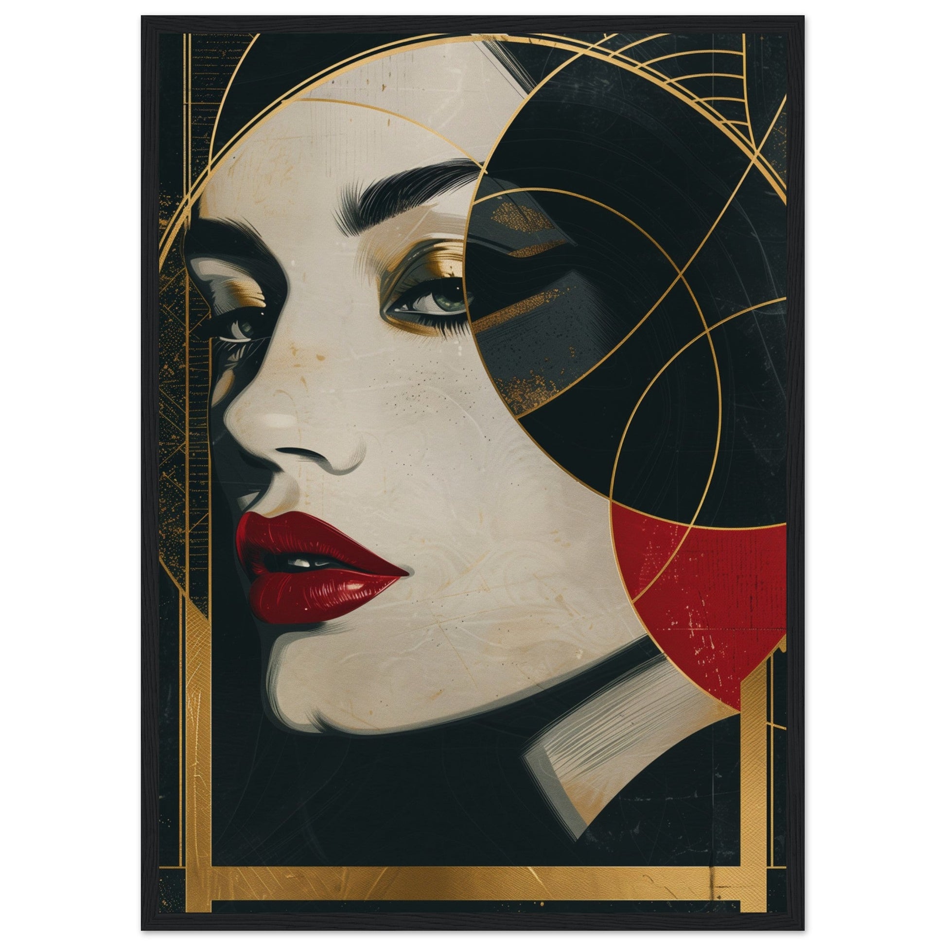 Affiche Art Déco Originale ( 50x70-cm-Bois-noir)