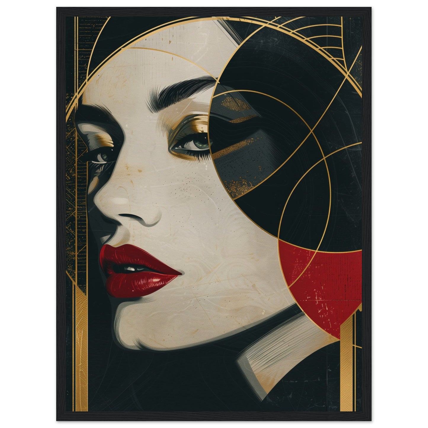 Affiche Art Déco Originale ( 45x60-cm-Bois-noir)