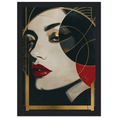 Affiche Art Déco Originale ( 21x29.7-cm-Bois-noir)