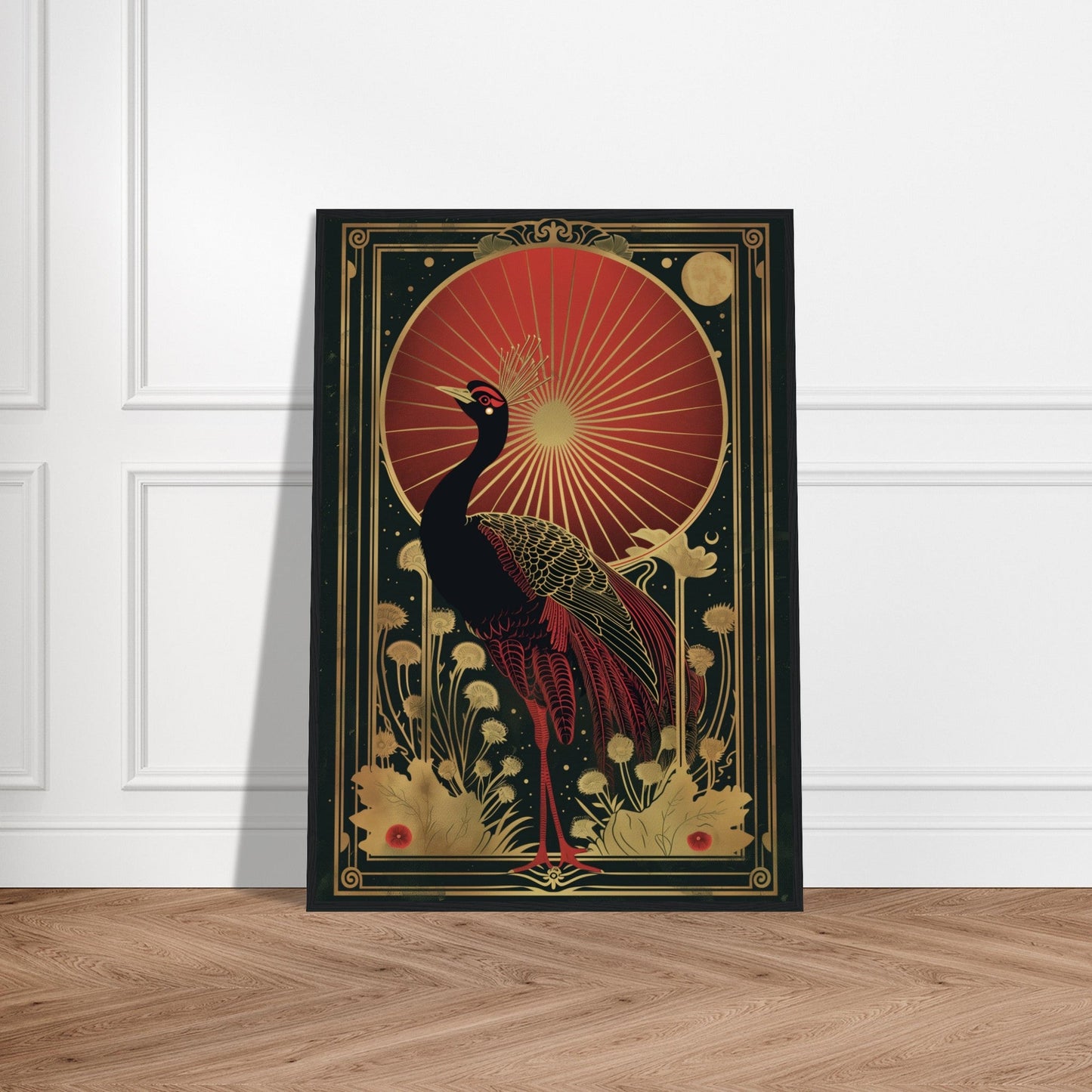 Affiche Art Deco Paon ( )