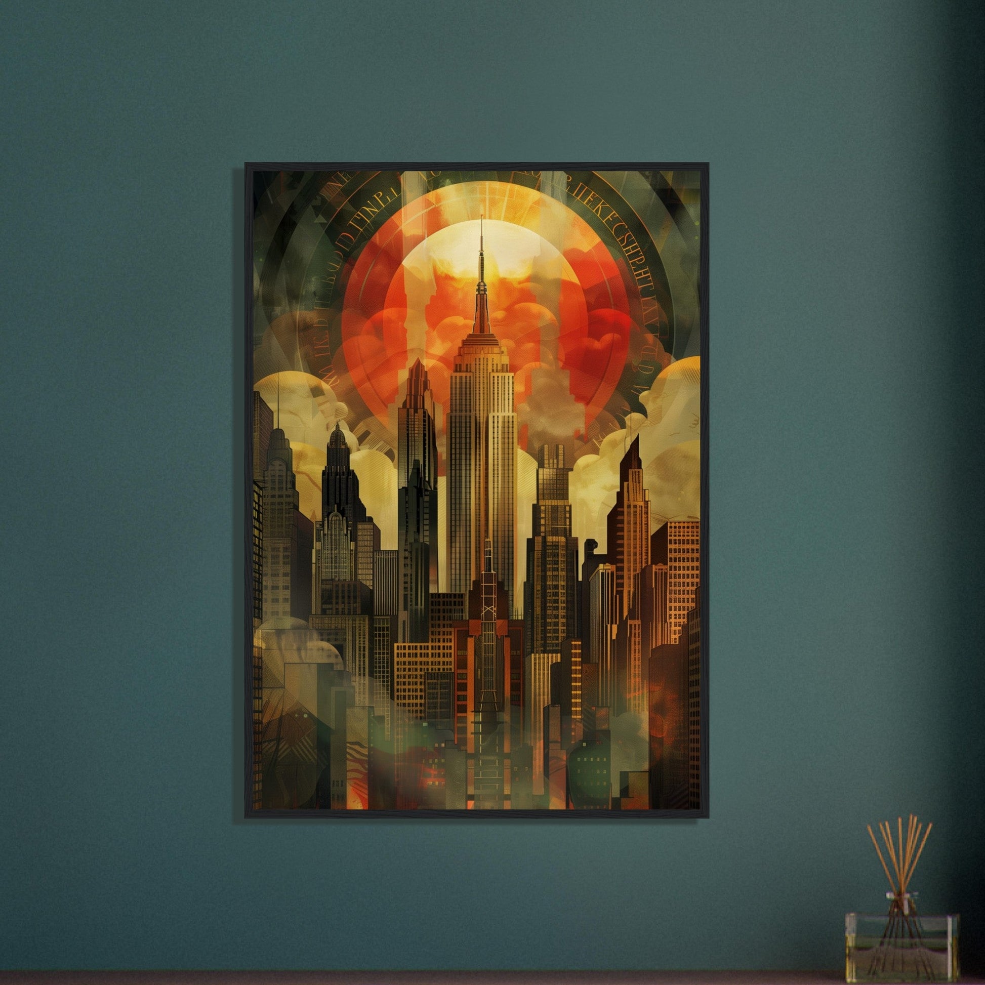 Affiche Art Deco Ville ( )