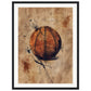 Affiche Basket Ancienne ( 45x60-cm-Bois-noir)