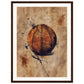 Affiche Basket Ancienne ( 45x60-cm-Bois-foncé)