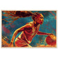 Affiche Basket Féminin ( 60x90-cm-Bois-clair)