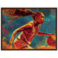 Affiche Basket Féminin ( 45x60-cm-Bois-foncé)