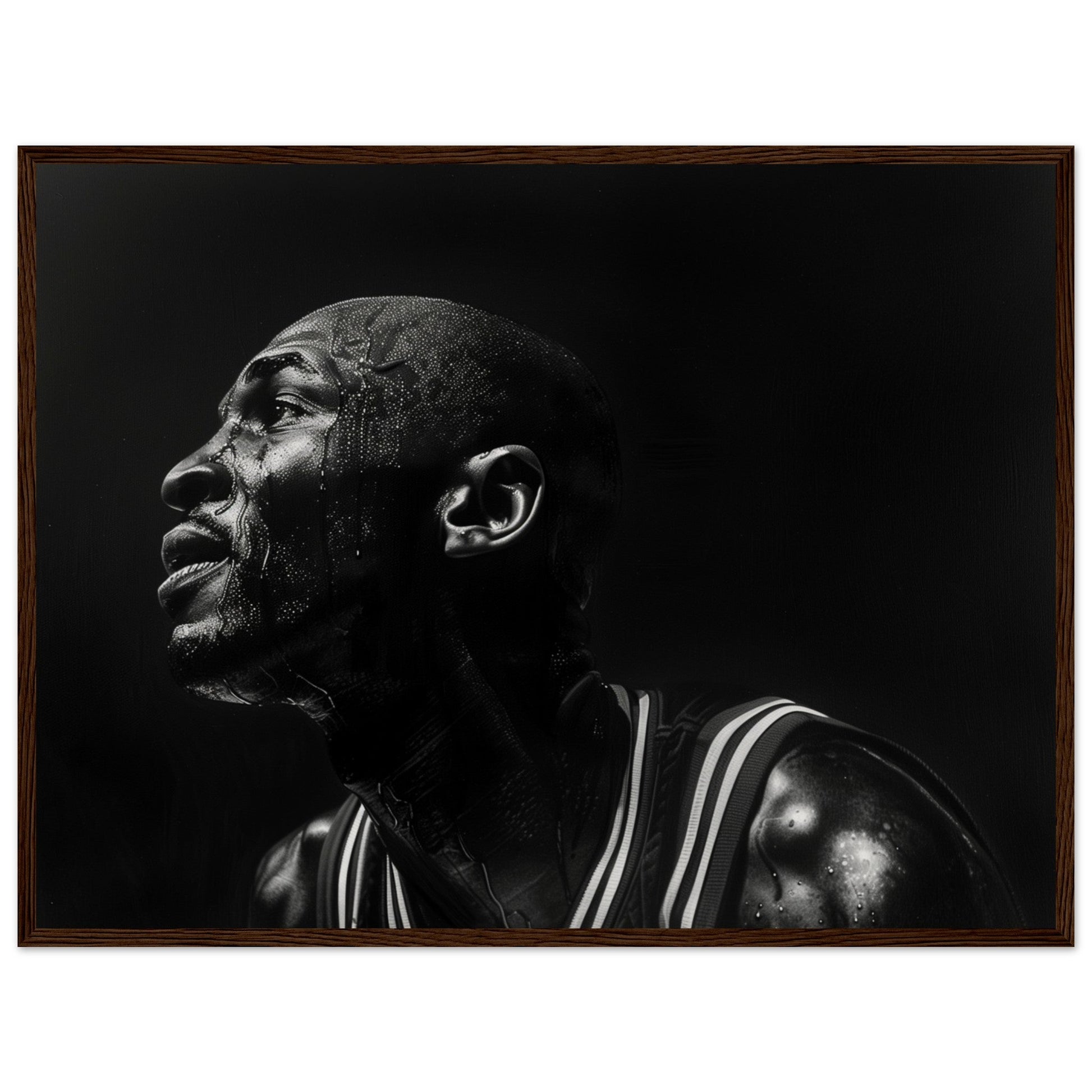 Affiche Basket Jordan ( 60x80-cm-Bois-foncé)