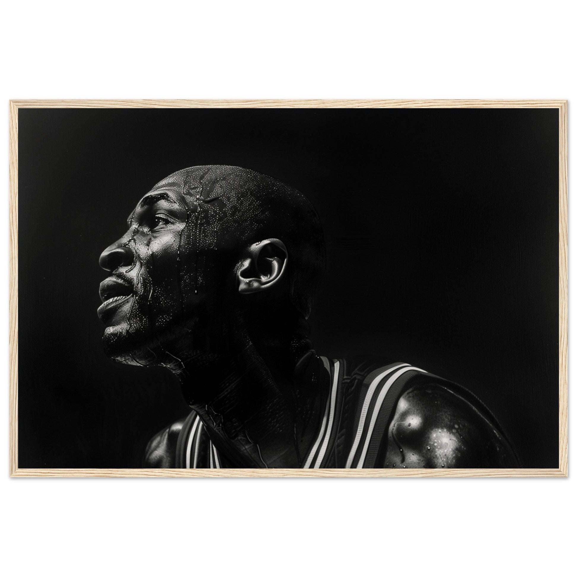 Affiche Basket Jordan ( 60x90-cm-Bois-clair)