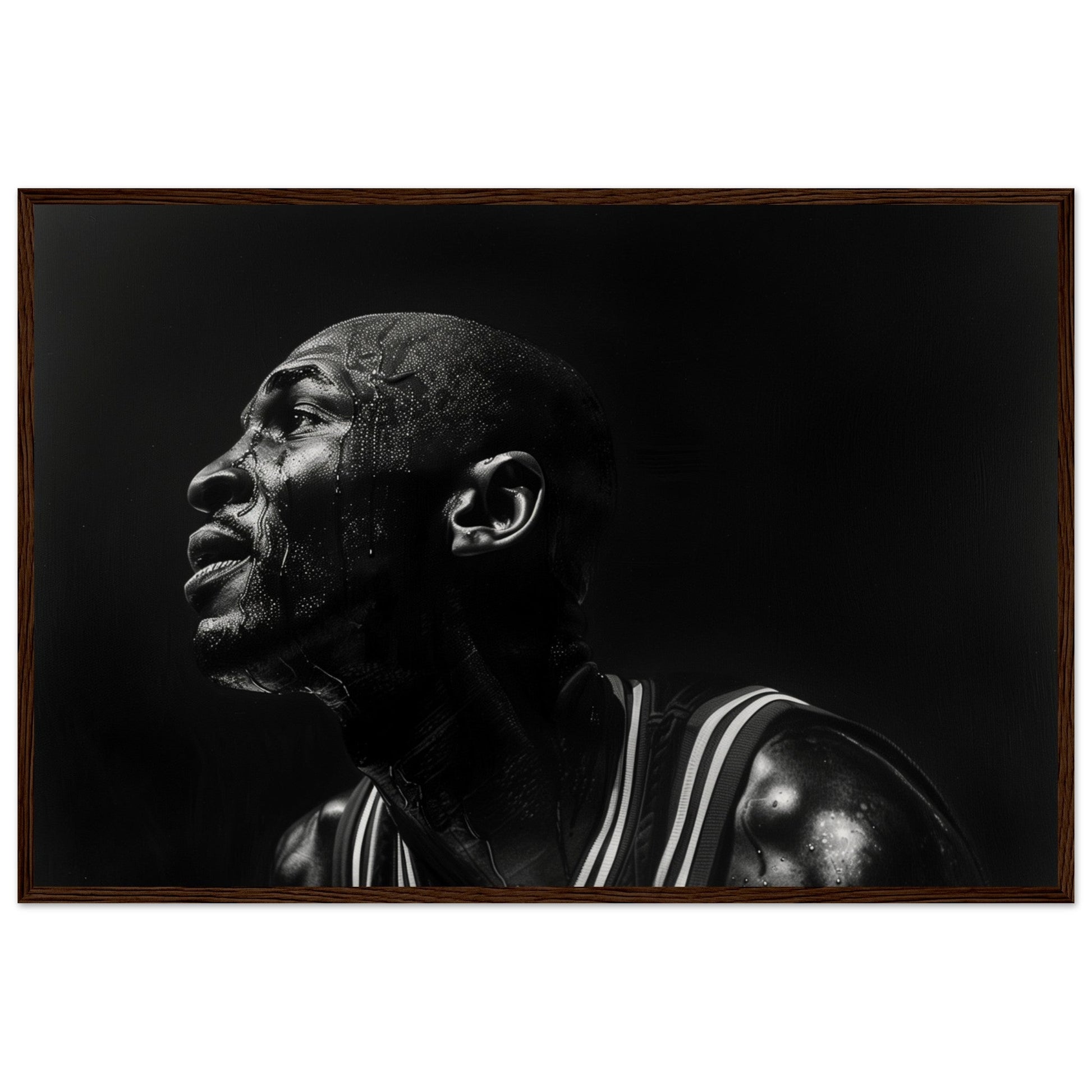 Affiche Basket Jordan ( 60x90-cm-Bois-foncé)