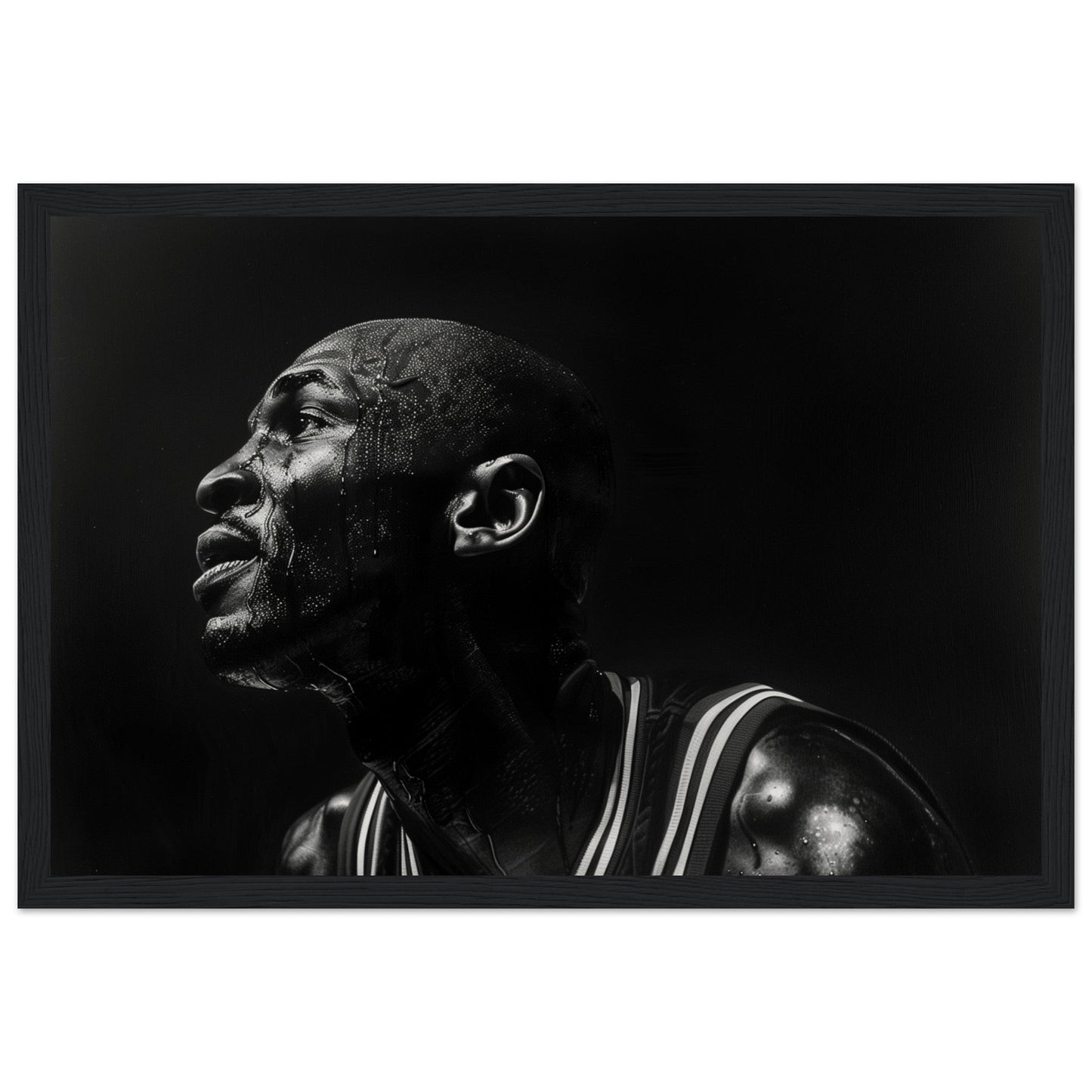 Affiche Basket Jordan ( 30x45-cm-Bois-noir)