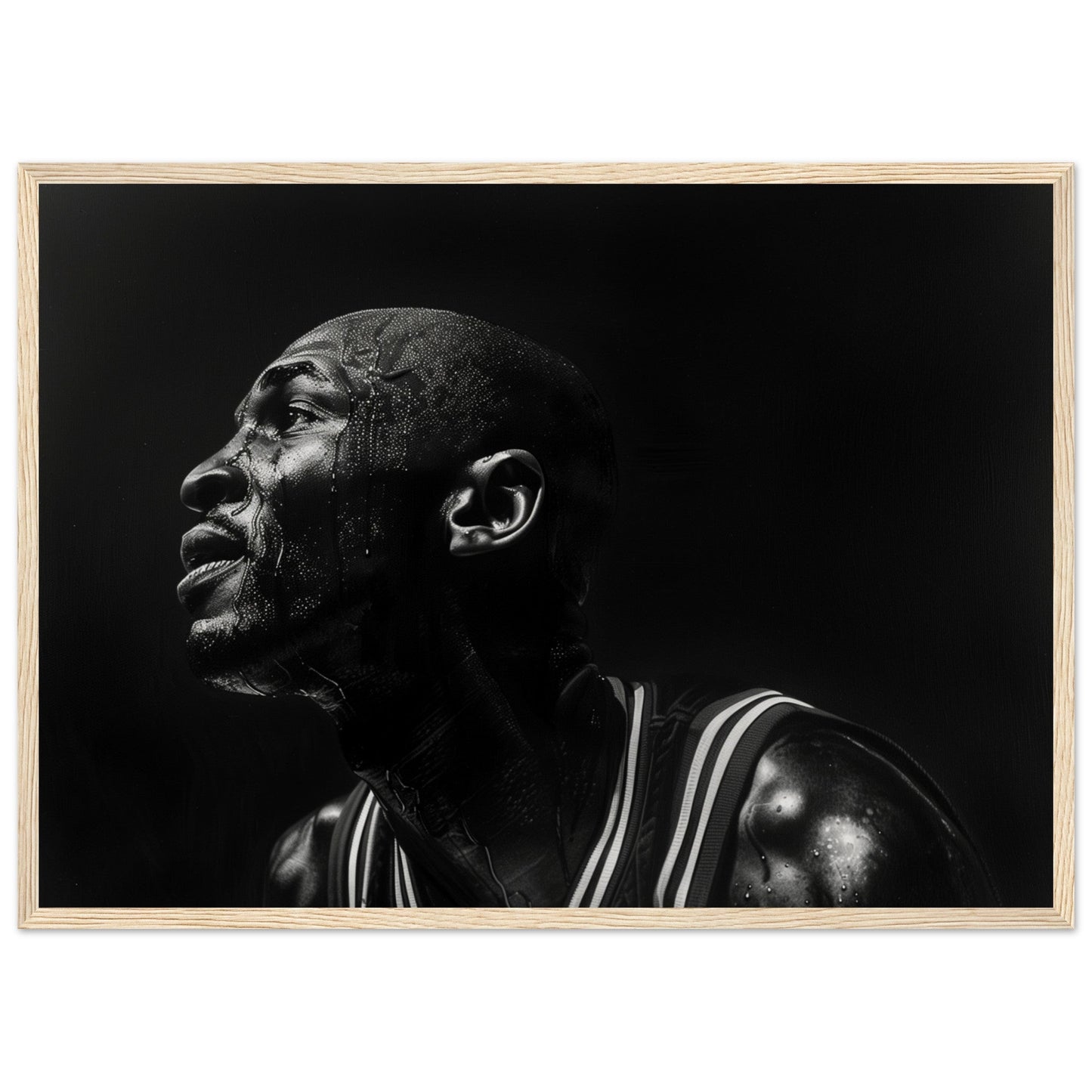 Affiche Basket Jordan ( 50x70-cm-Bois-clair)