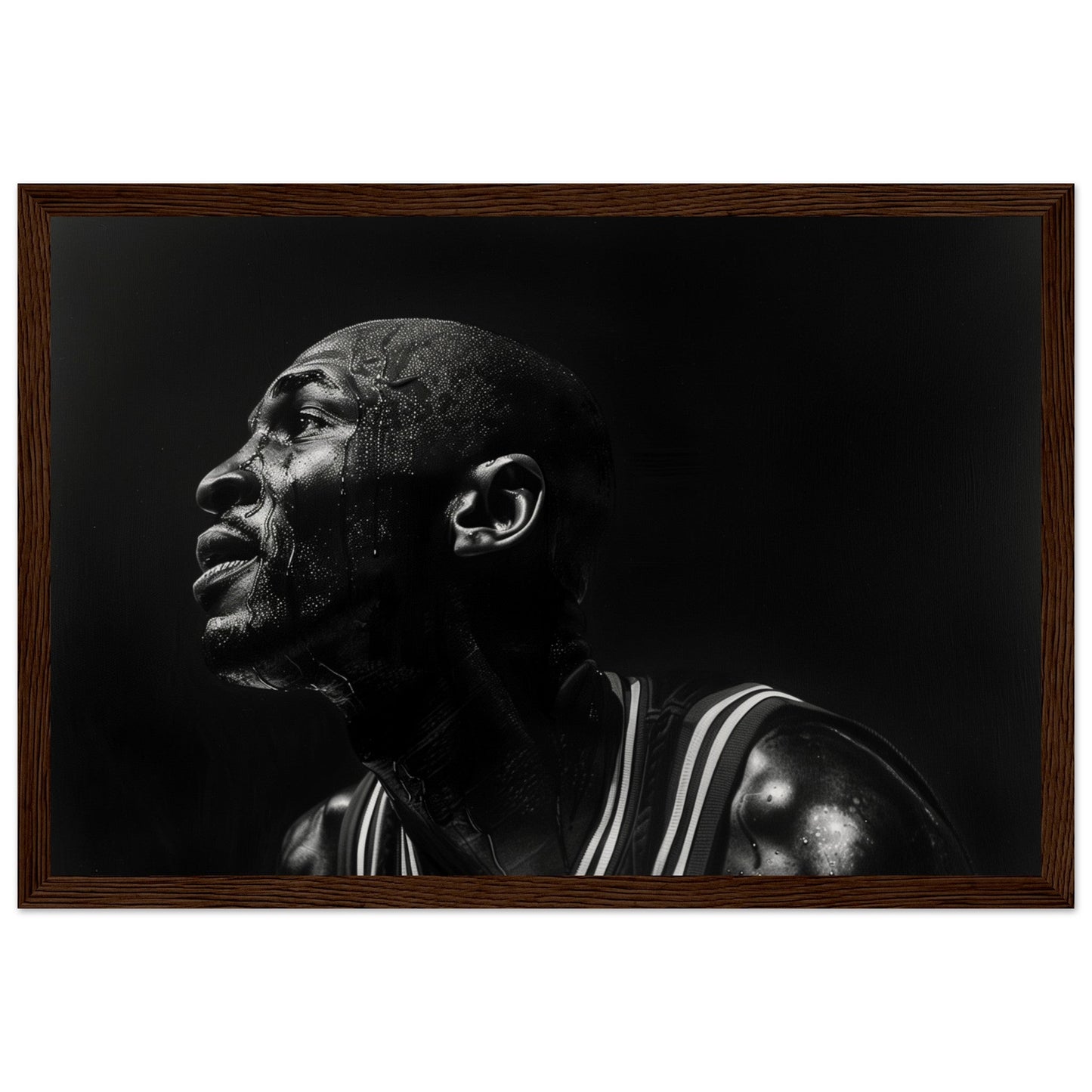 Affiche Basket Jordan ( 30x45-cm-Bois-foncé)