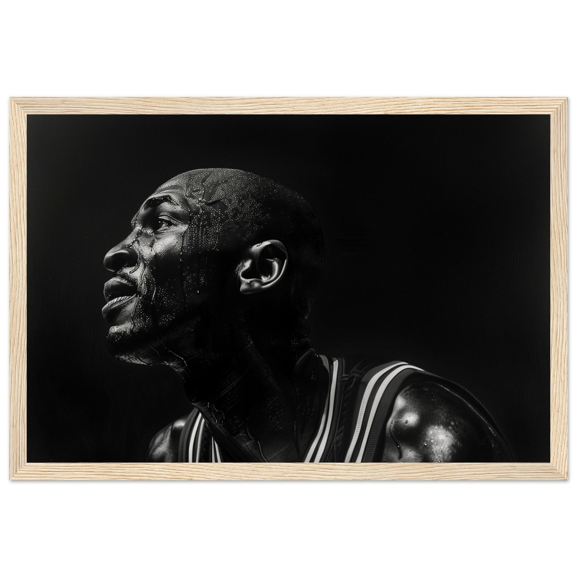 Affiche Basket Jordan ( 30x45-cm-Bois-clair)