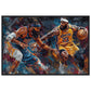 Affiche Basket NBA ( 60x90-cm-Bois-noir)