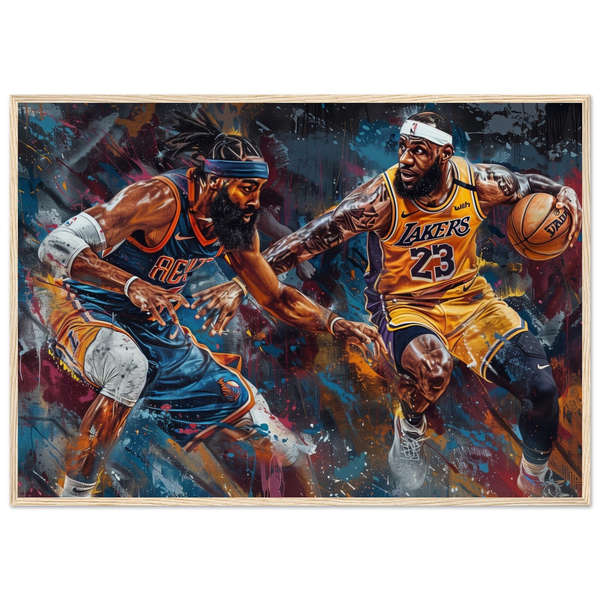 Affiche Basket NBA ( 70x100-cm-Bois-clair)