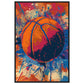 Affiche Basketball ( 60x90-cm-Bois-noir)