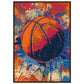 Affiche Basketball ( 70x100-cm-Bois-foncé)