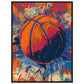 Affiche Basketball ( 60x80-cm-Bois-noir)