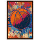 Affiche Basketball ( 30x45-cm-Bois-foncé)