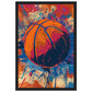 Affiche Basketball ( 30x45-cm-Bois-noir)