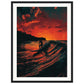 Affiche Biarritz Surf ( 45x60-cm-Bois-noir)