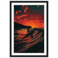 Affiche Biarritz Surf ( 30x45-cm-Bois-noir)