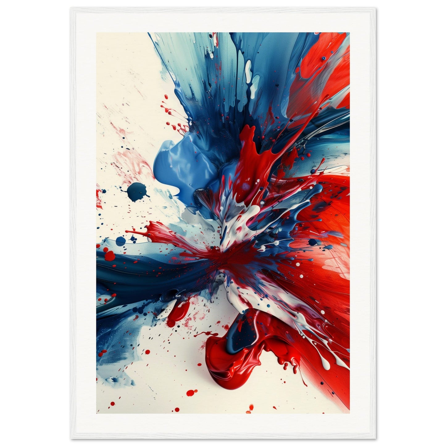 Affiche Bleu Blanc Rouge ( 70x100-cm-Bois-blanc)