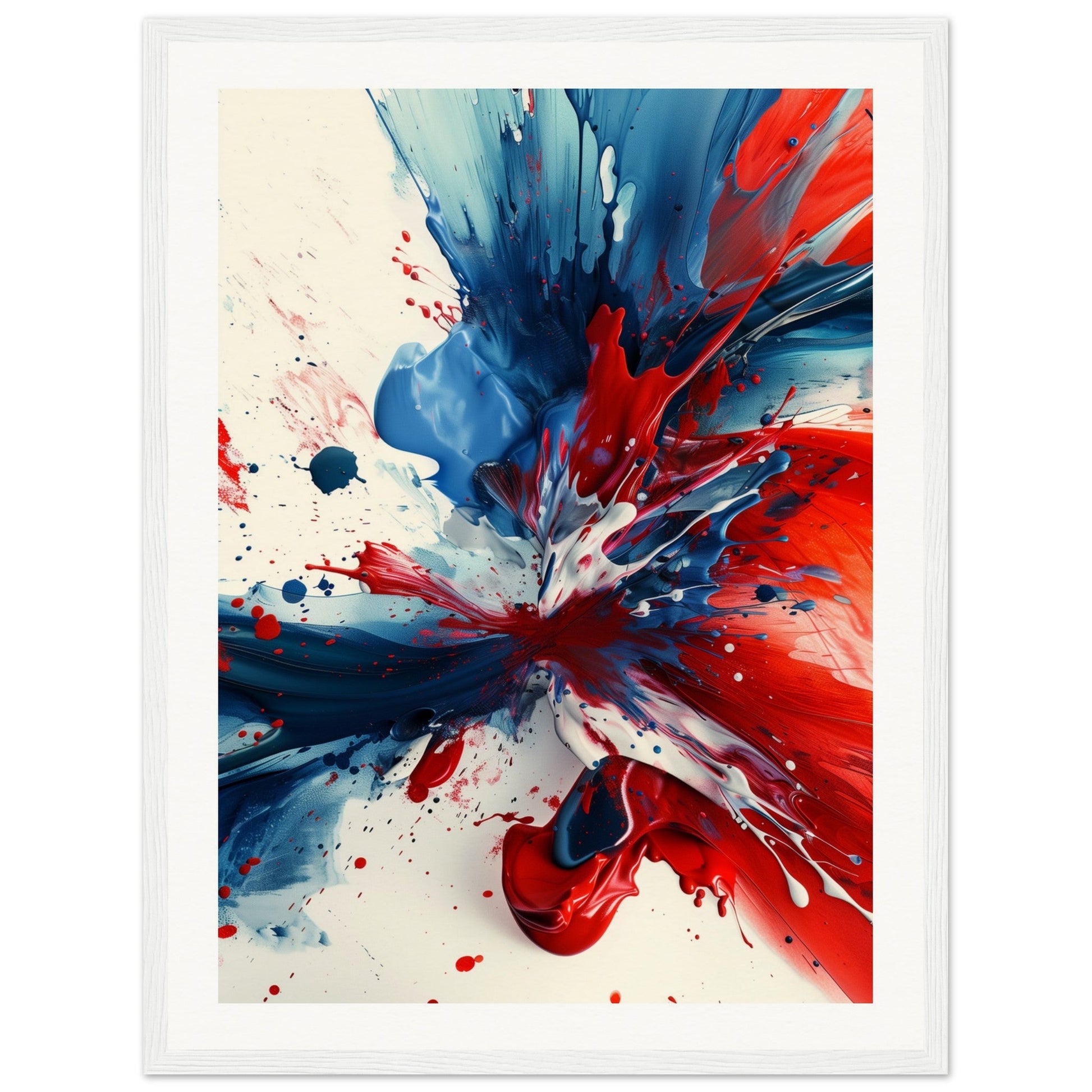 Affiche Bleu Blanc Rouge ( 45x60-cm-Bois-blanc)