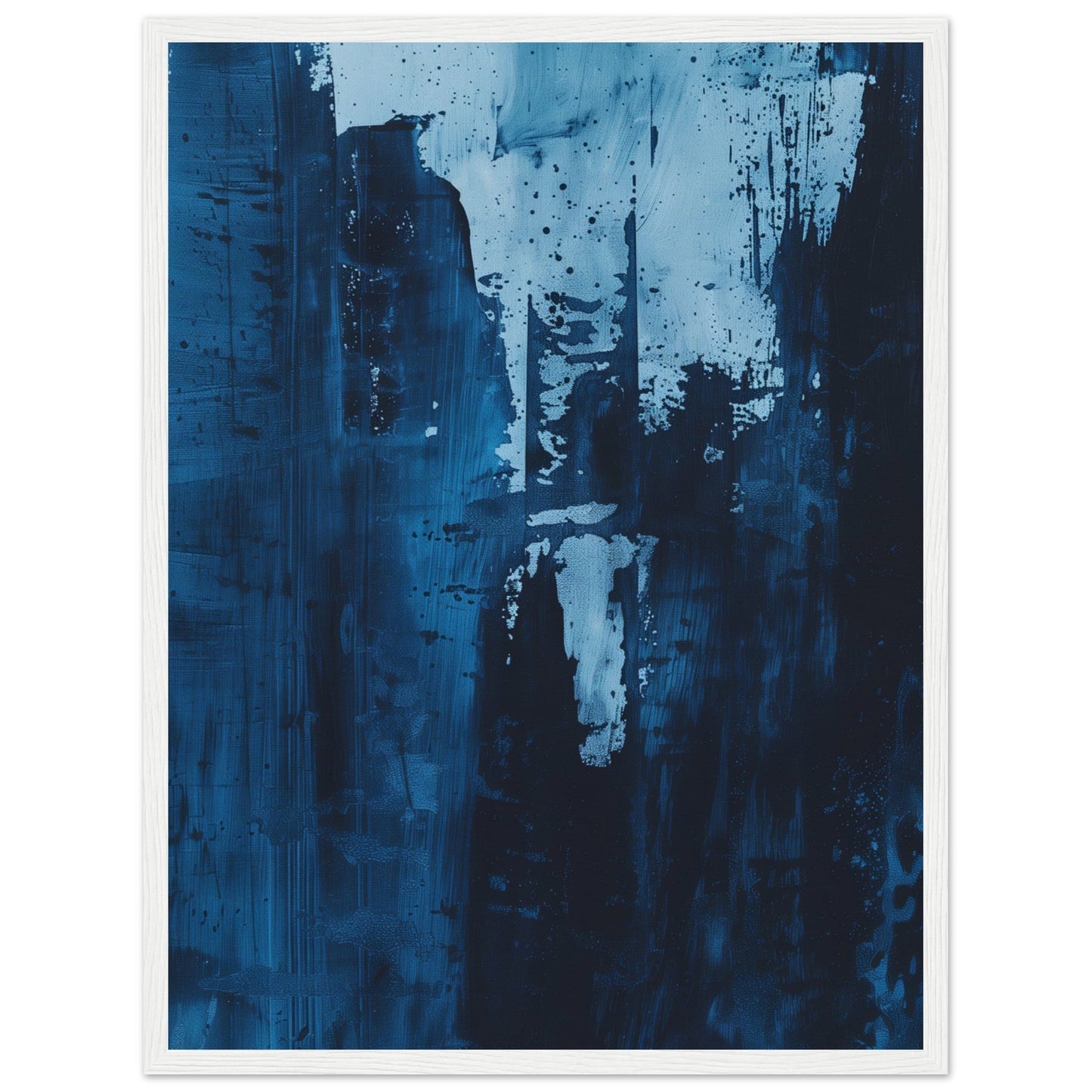 Affiche Bleu Pétrole ( 45x60-cm-Bois-blanc)