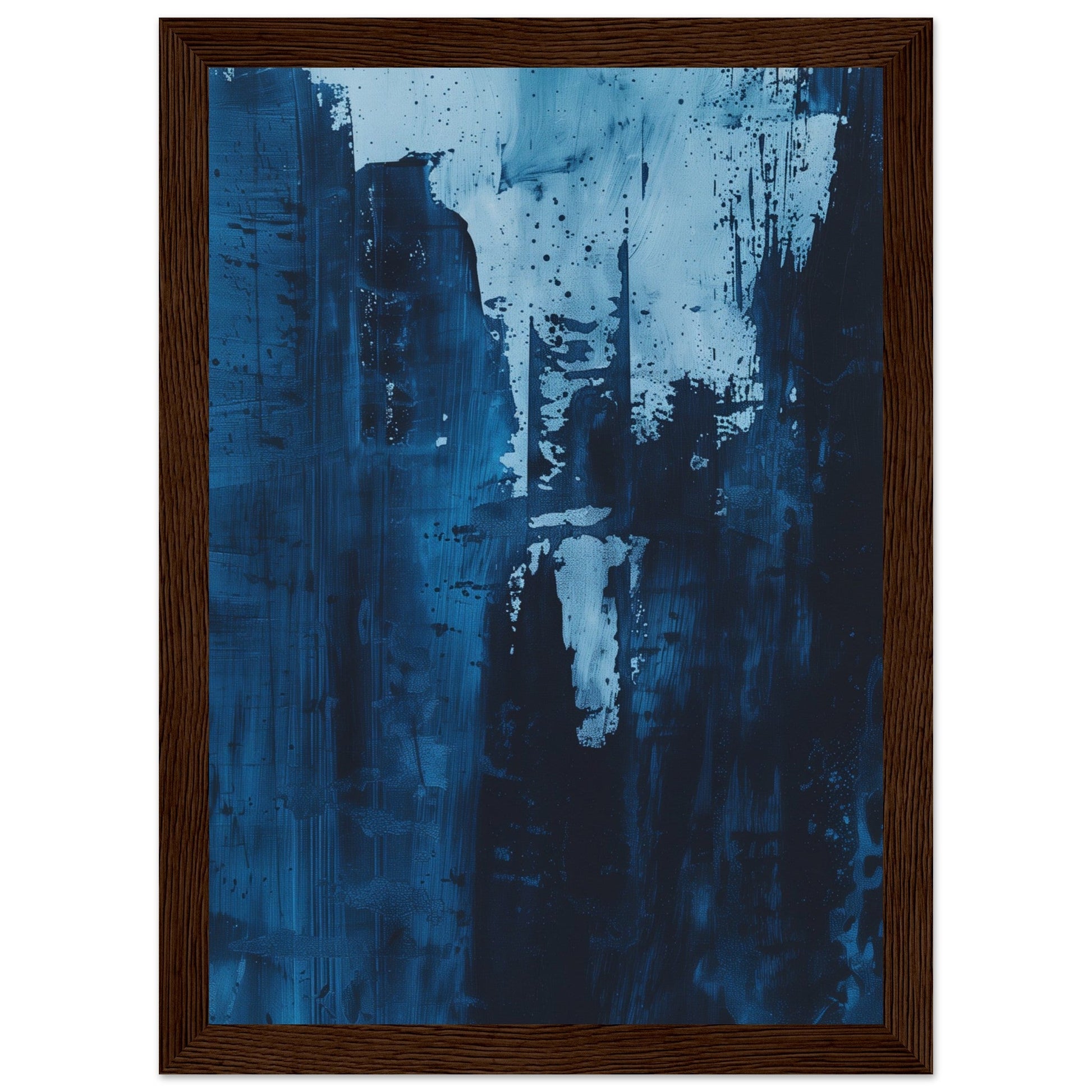 Affiche Bleu Pétrole ( 21x29.7-cm-Bois-foncé)